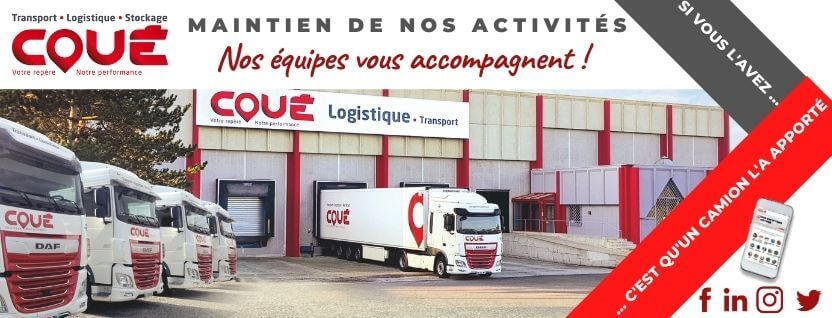 Confinement - Transports Coué poursuivent leurs activités Transport & Logistique