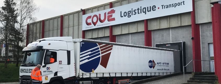 L'AFTRAL se rend à l'entrepôt logistique des Transports Coué pour réaliser des exercices de manœuvres