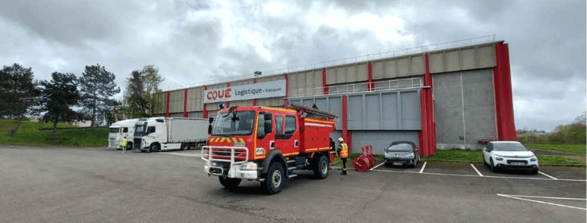 Les Sapeurs Pompiers de la Mayenne effectuent leurs exercices dans notre entrepôt logistique ICPE