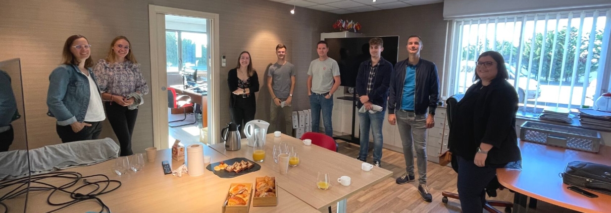 Café d'accueil de nos 3 alternants Transport et Logistique
