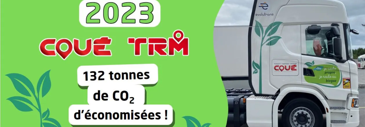 Nos camions gaz ont économisés 132 tonnes de CO2 en 2023