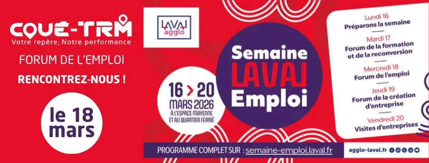 Groupe Coué TRM au Job Dating de Laval le 18 mars 2026